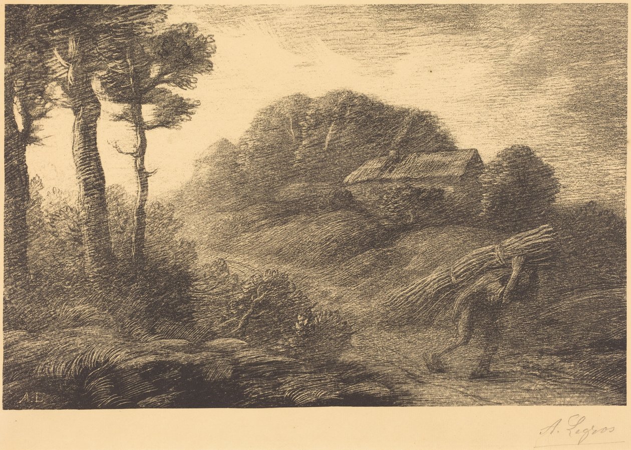 Vedbærerens hjemkomst, 2. plate av Alphonse Legros