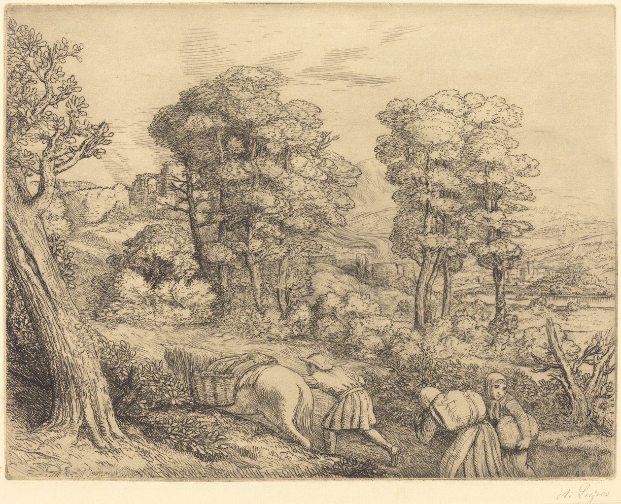 Gå tilbake til gården Le retour a la ferme. av Alphonse Legros