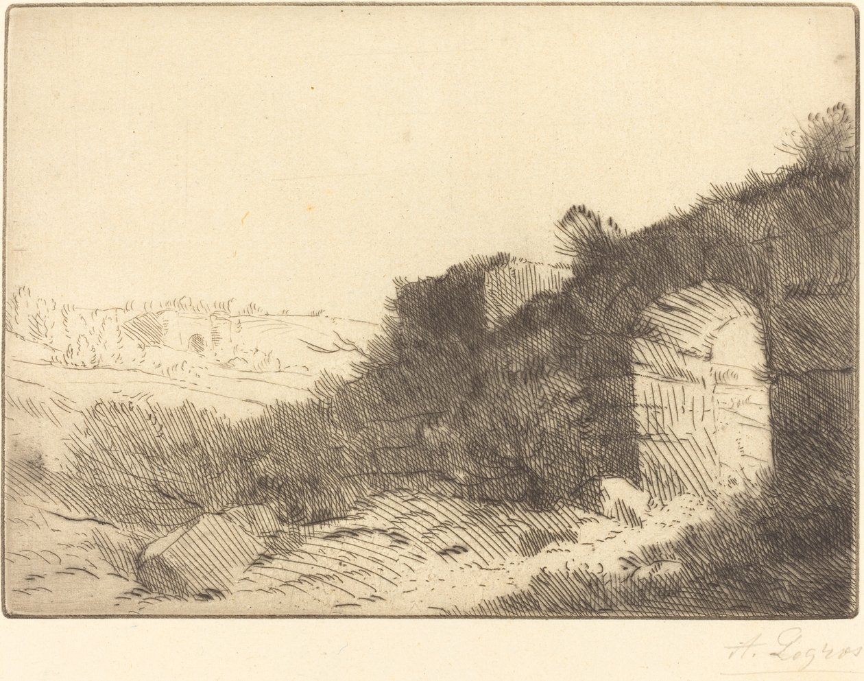 Romersk ruin (Ruine romaine) av Alphonse Legros