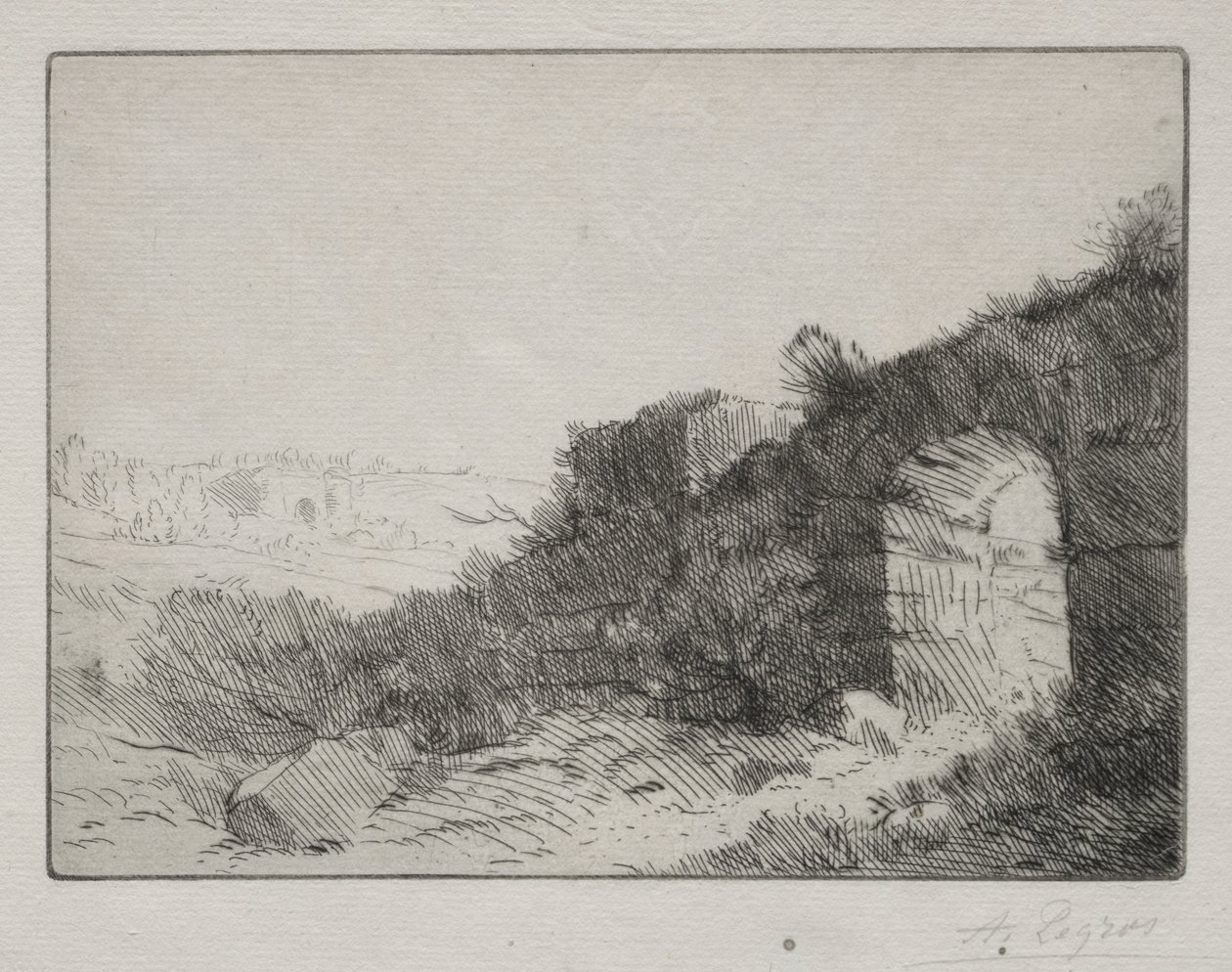 romerske ruiner. av Alphonse Legros