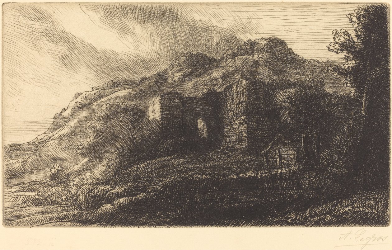 Ruinene av et slott av Alphonse Legros