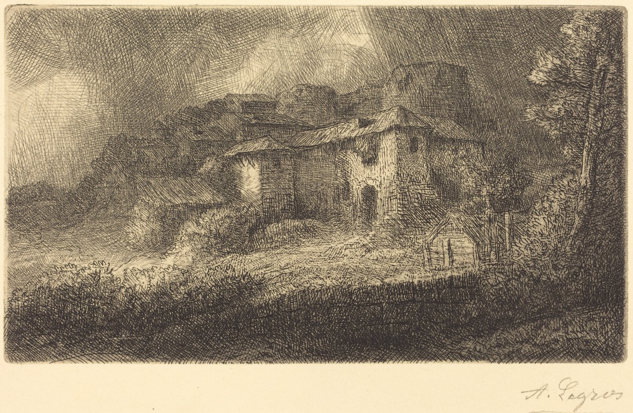 Ruiner av et slott av Alphonse Legros