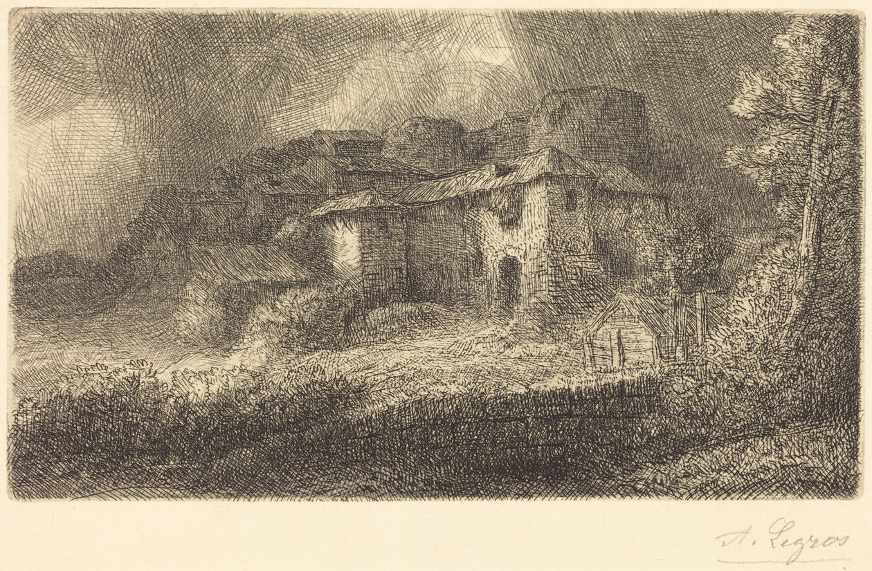 Ruiner av et slott av Alphonse Legros