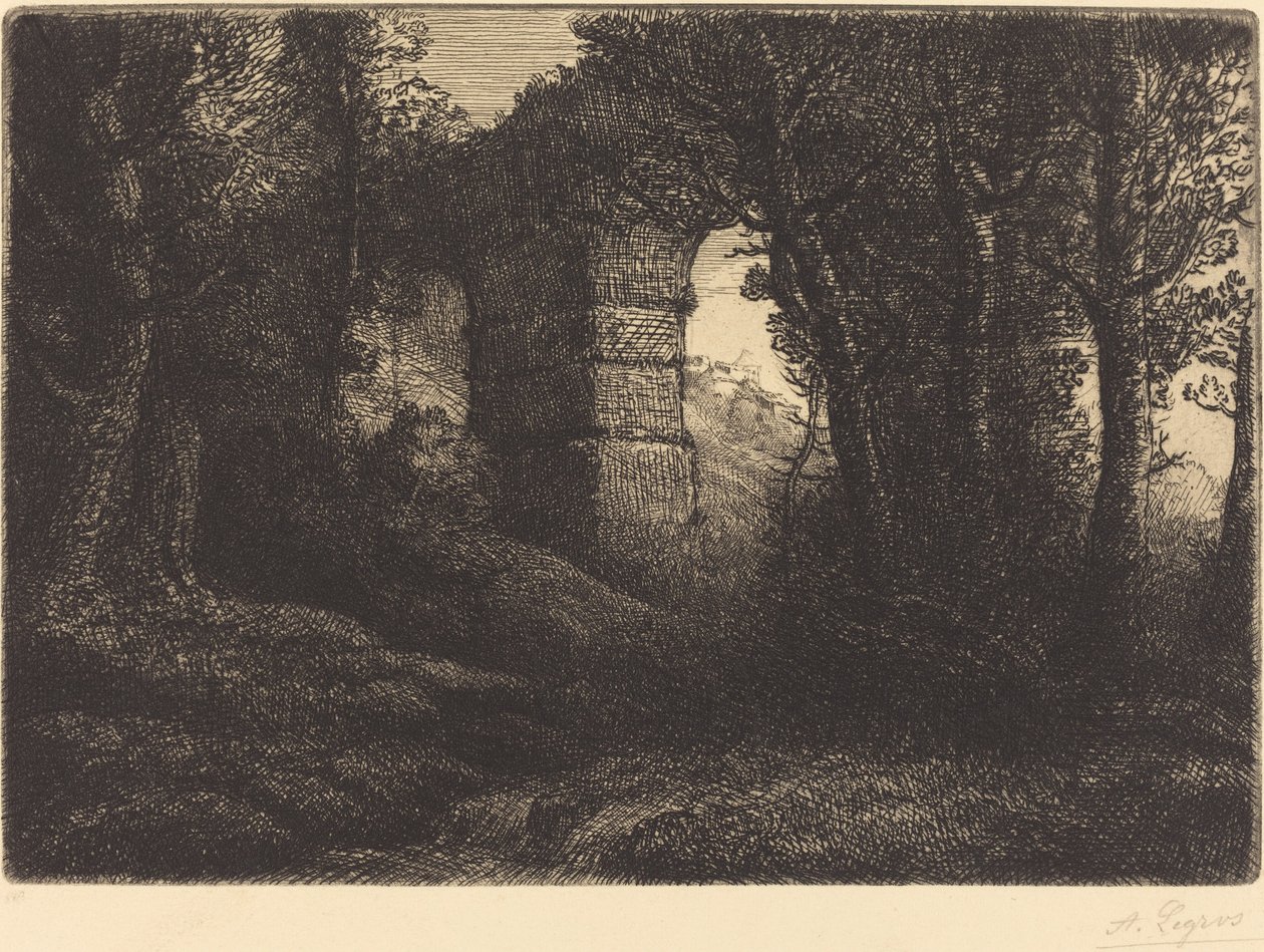 Ruinene av en gammel akvedukt av Alphonse Legros