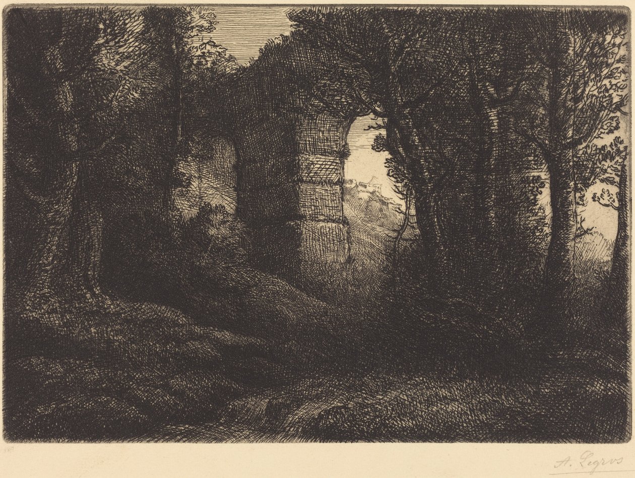 Ruinene av en gammel akvedukt (Ruine d
