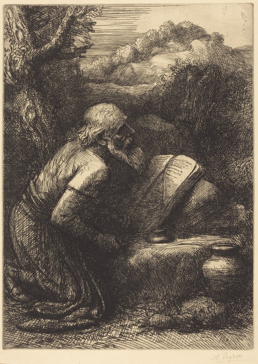 Sankt Hieronymus, 2. plate av Alphonse Legros