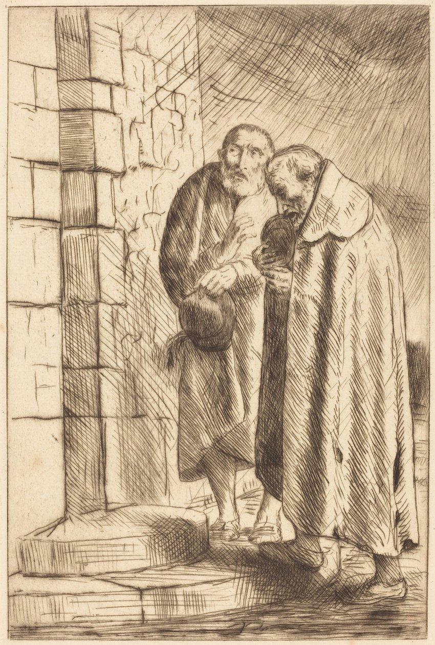Sankt Peter og Sankt Paulus ved M. Richards dør av Alphonse Legros