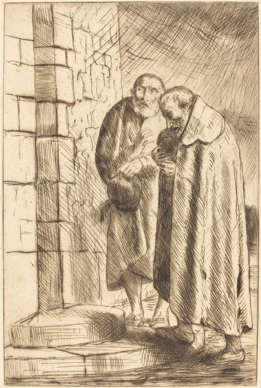 Saint Peter og Saint Paul i døren til M. Richard St. Pierre et St. Paul..., Richard. av Alphonse Legros
