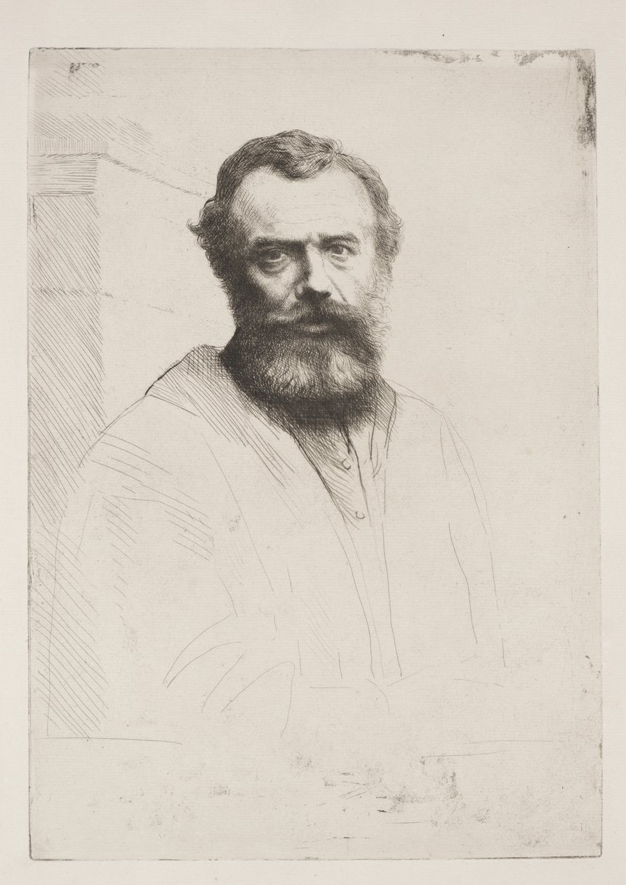 Selvportrett (tredje plate) av Alphonse Legros
