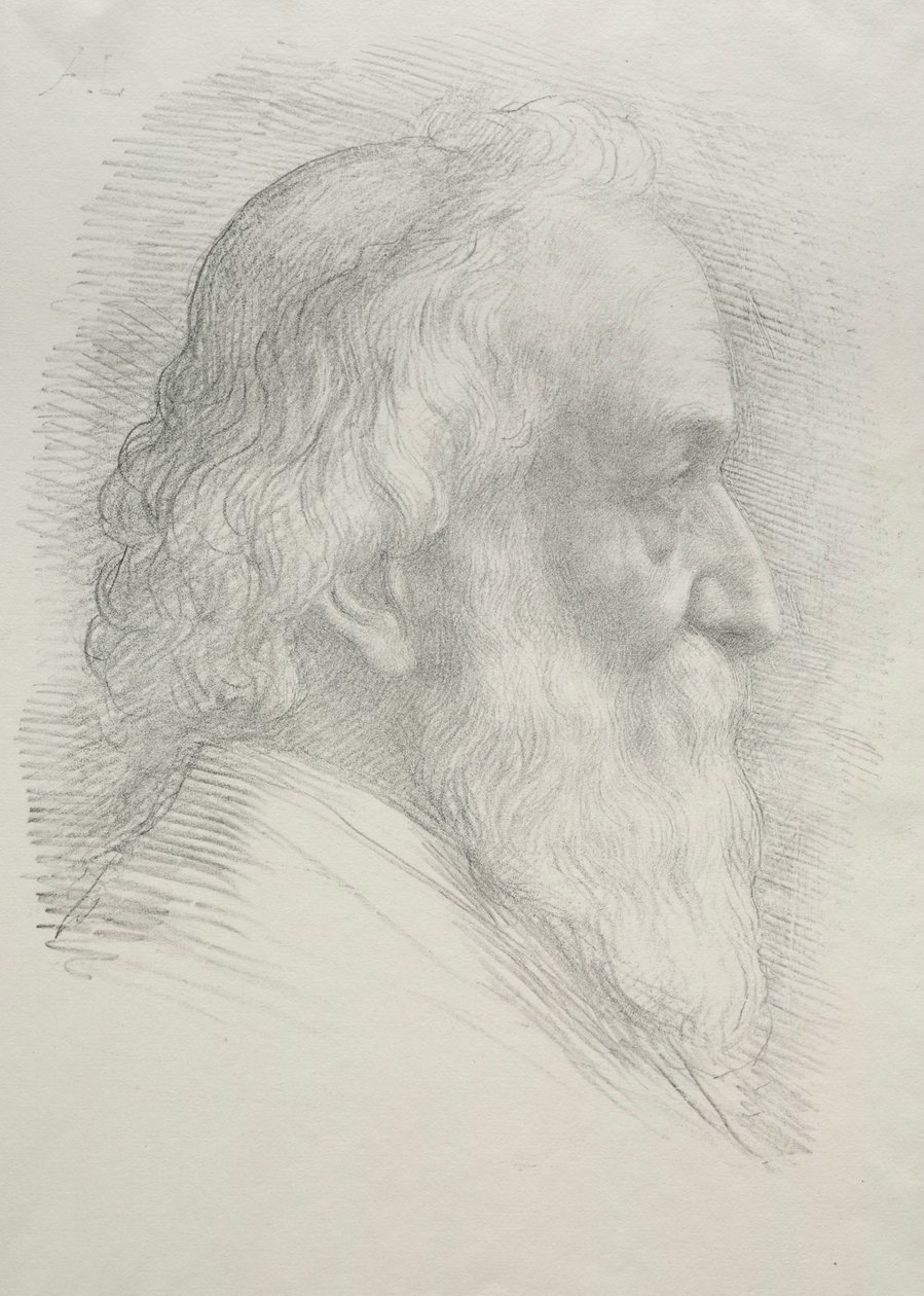 Selvportrett 10. plate. av Alphonse Legros