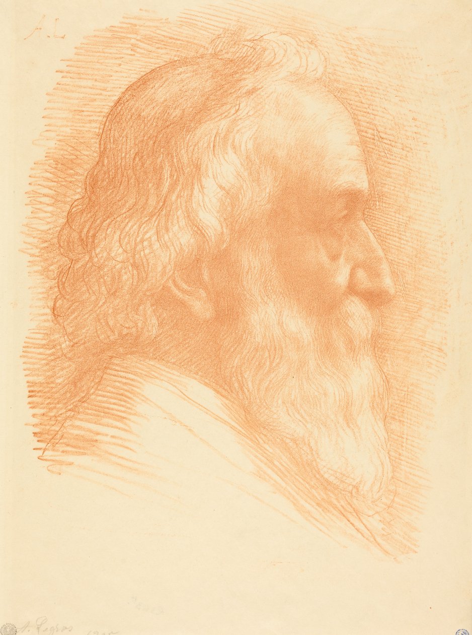 Selvportrett, 10. plate av Alphonse Legros