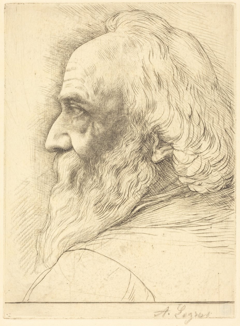 Selvportrett, 12. plate av Alphonse Legros