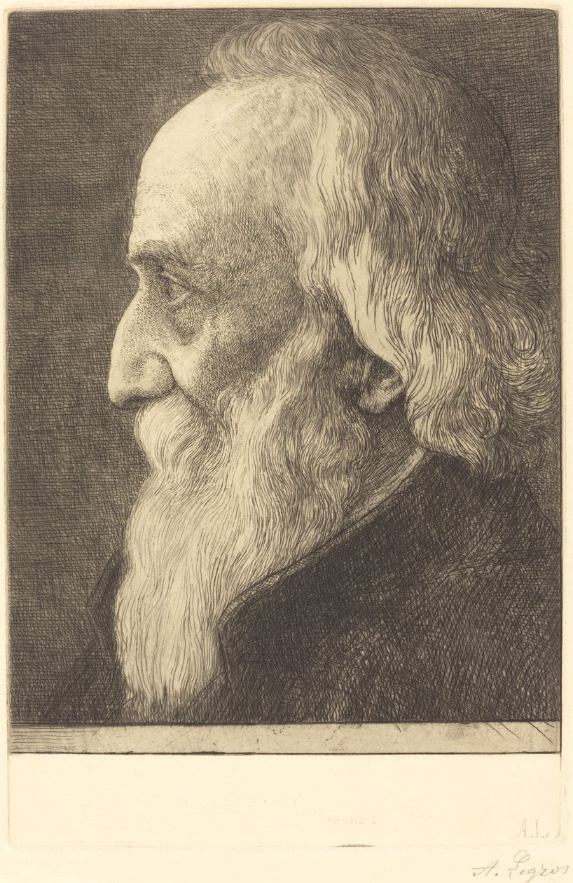 Selvportrett, 13. plate av Alphonse Legros