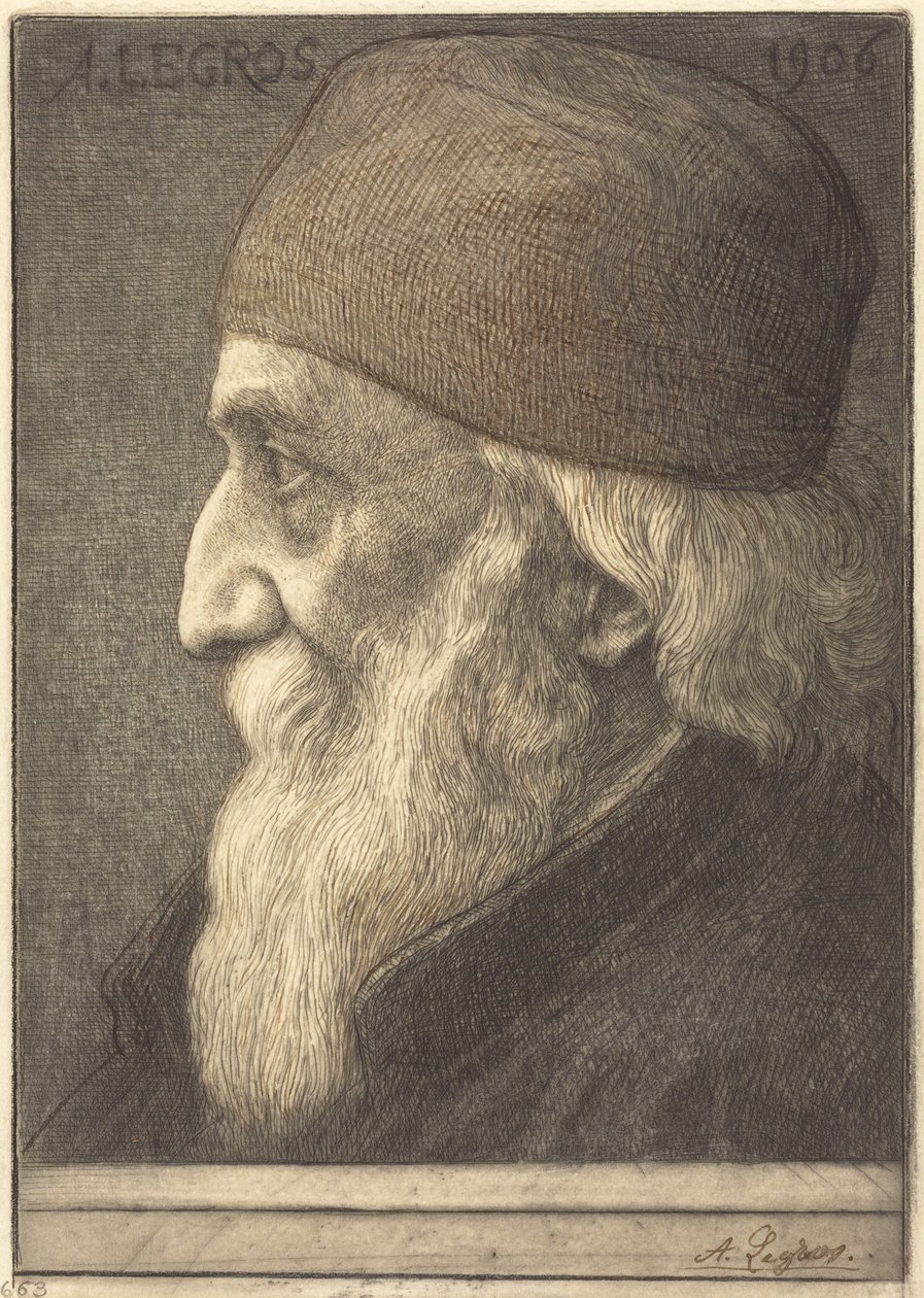 Selvportrett, plate 13 av Alphonse Legros