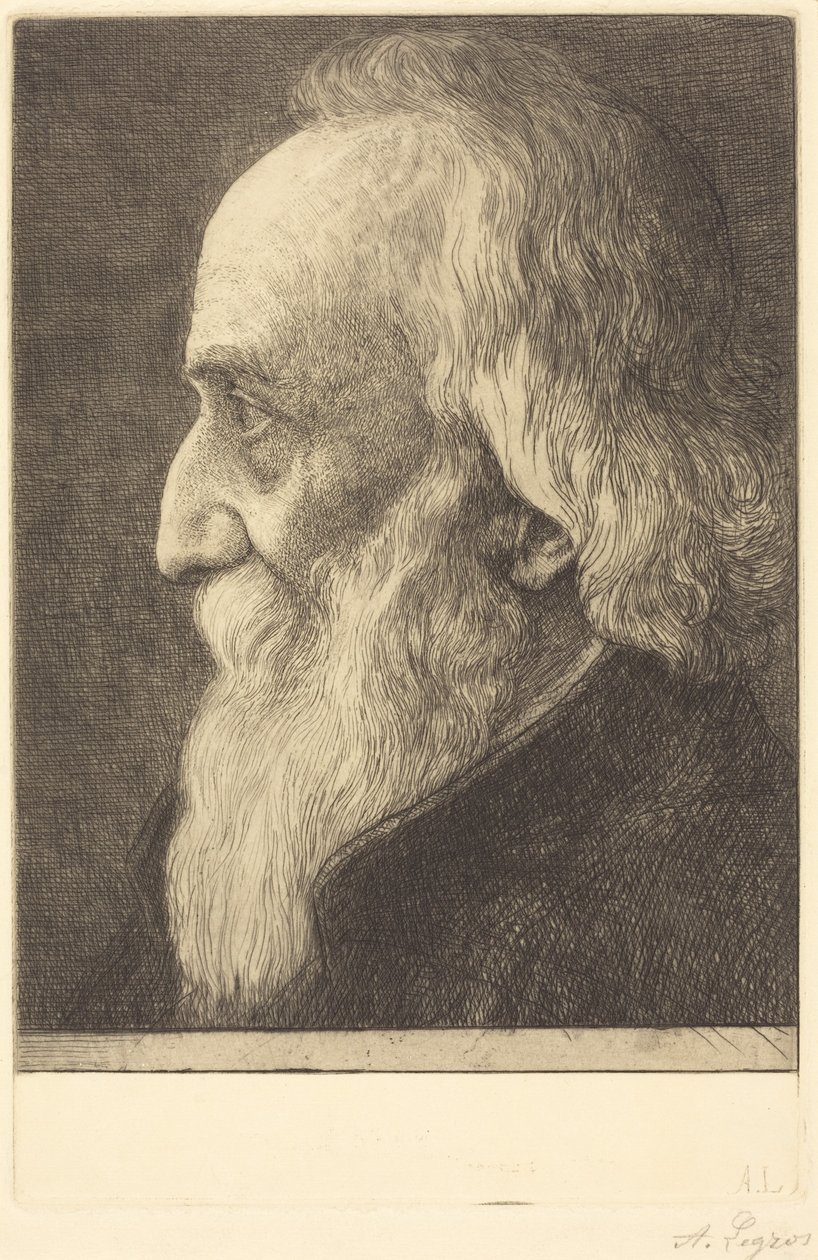 Selvportrett, 13. plate av Alphonse Legros