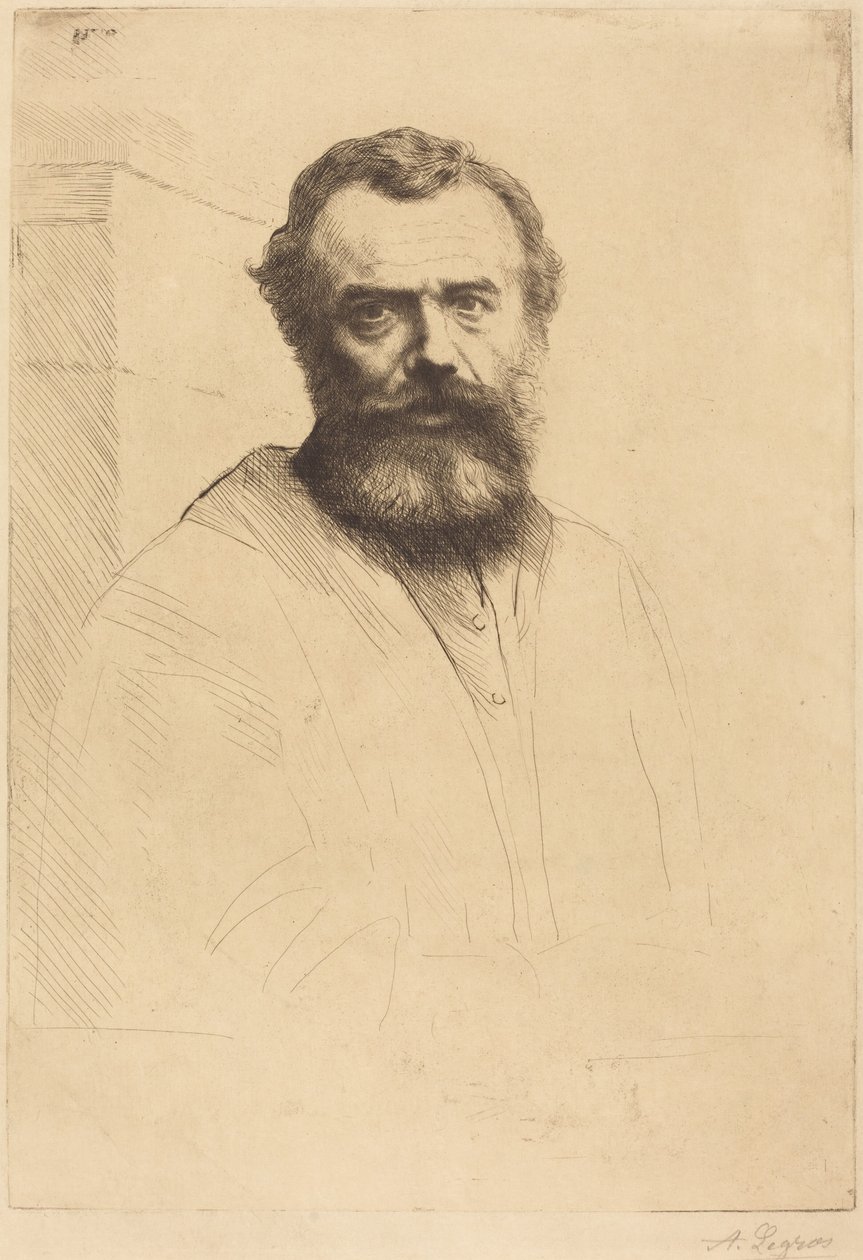 Selvportrett, 3. plate av Alphonse Legros