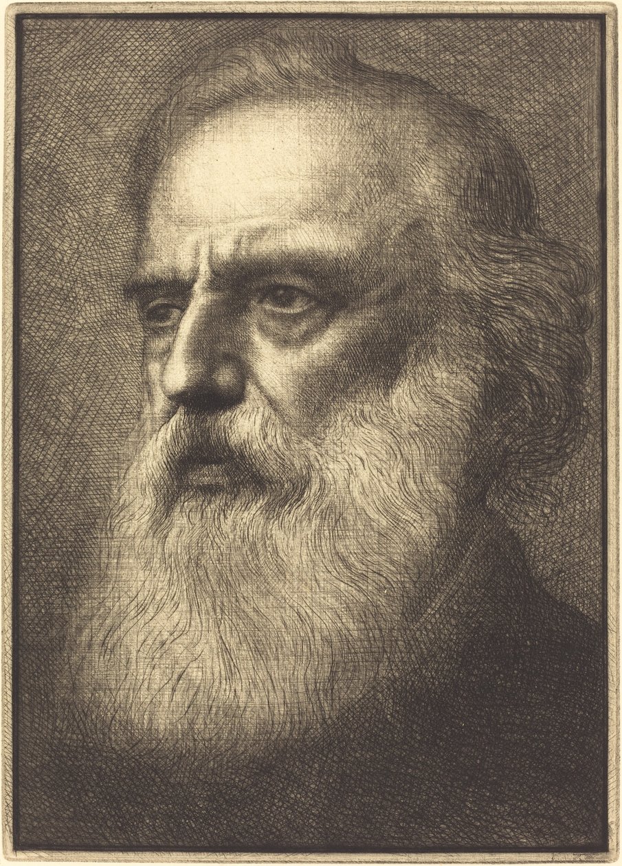 Selvportrett, 4. plate av Alphonse Legros