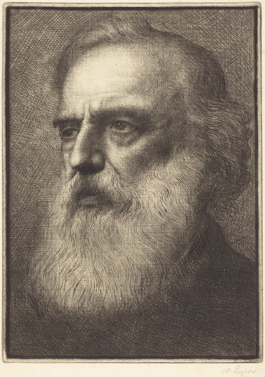 Selvportrett, 4. plate av Alphonse Legros