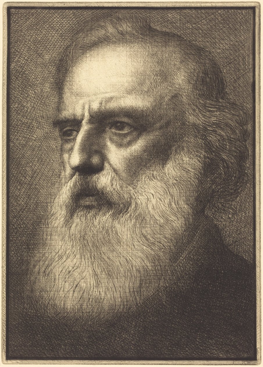 Selvportrett, 4. plate av Alphonse Legros