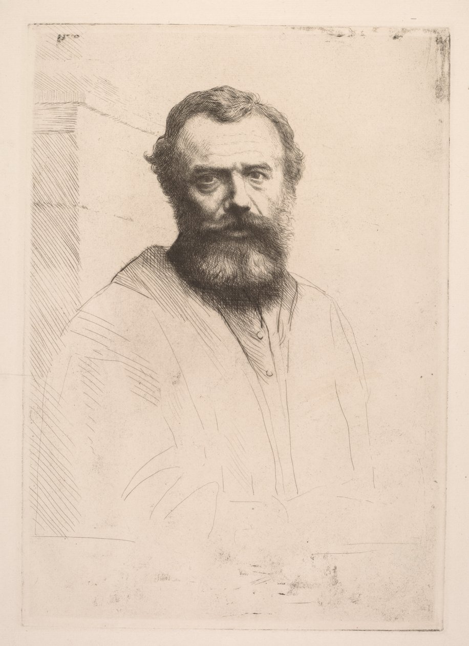 Selvportrett tredje plate. av Alphonse Legros