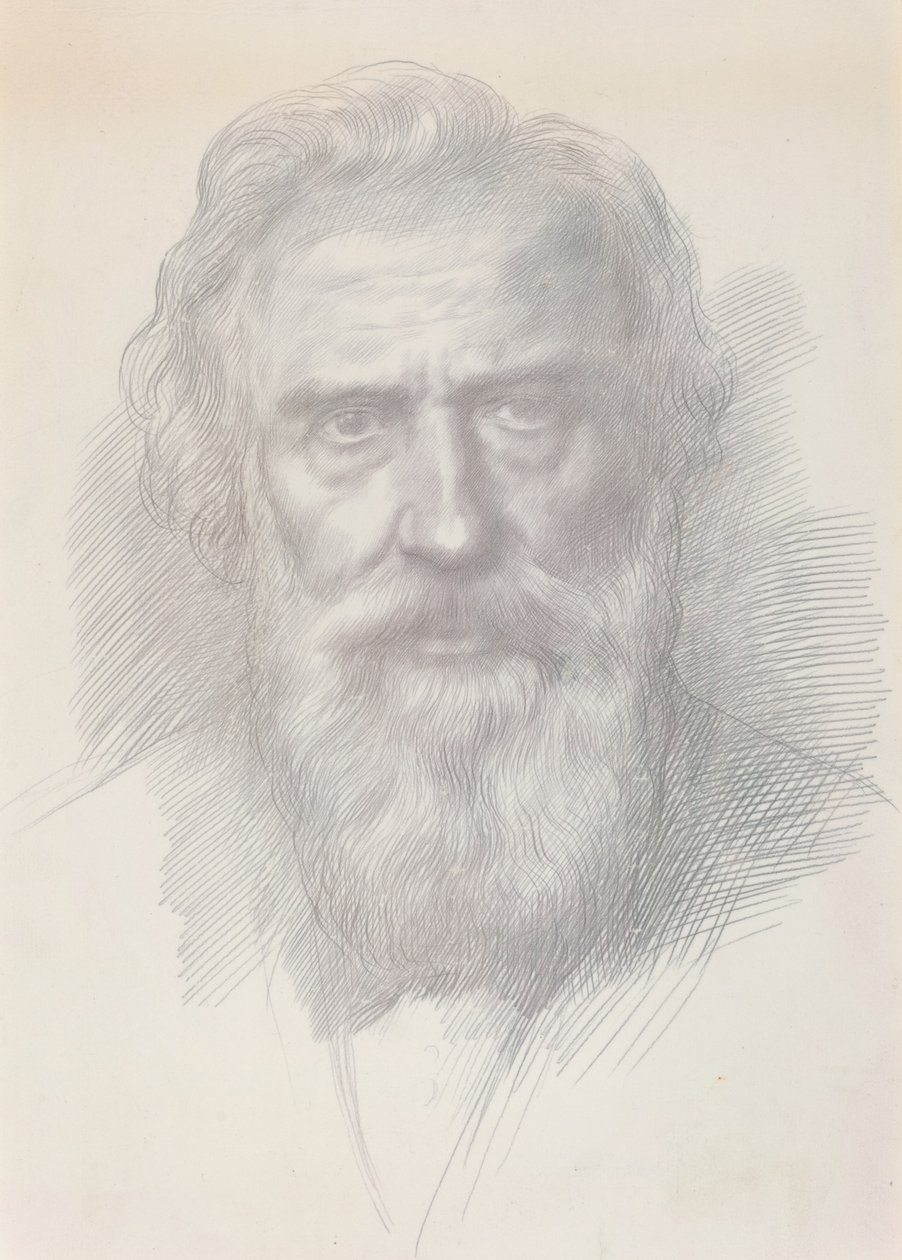 Selvportrett, ca. 1895. av Alphonse Legros
