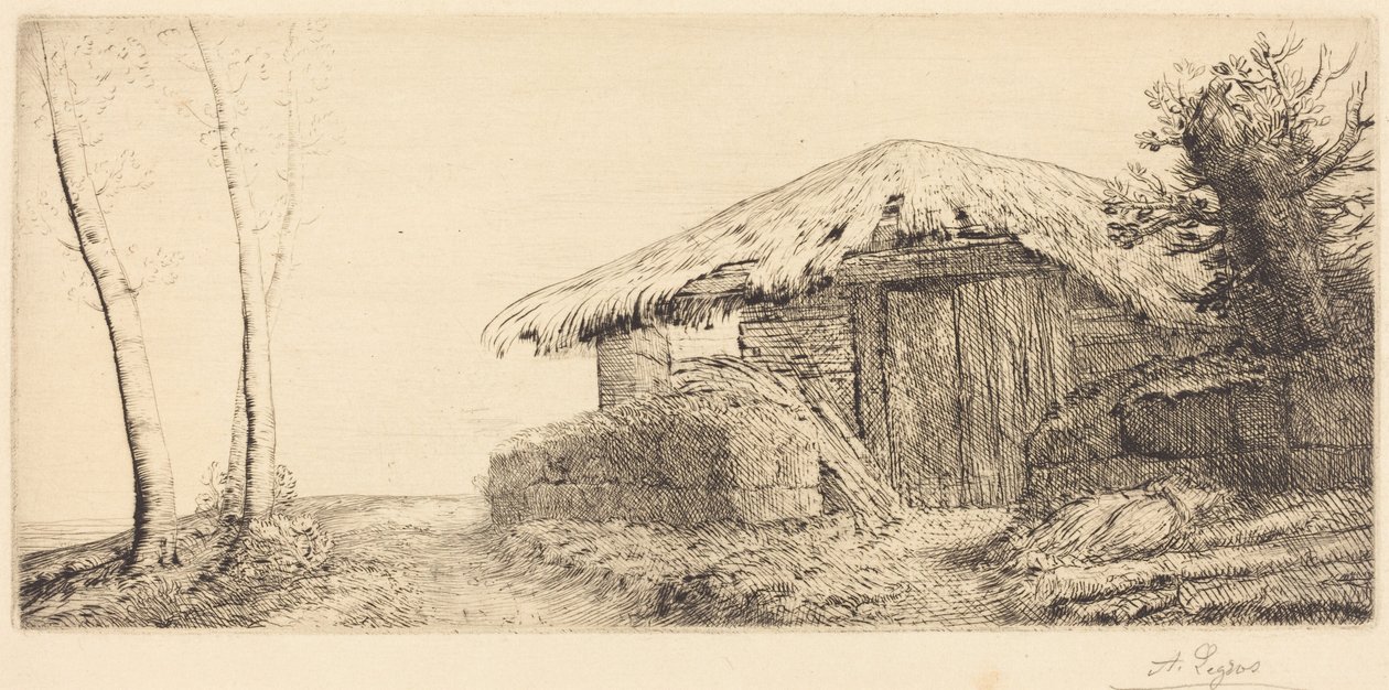Gjeterhytte i en skråning av Alphonse Legros