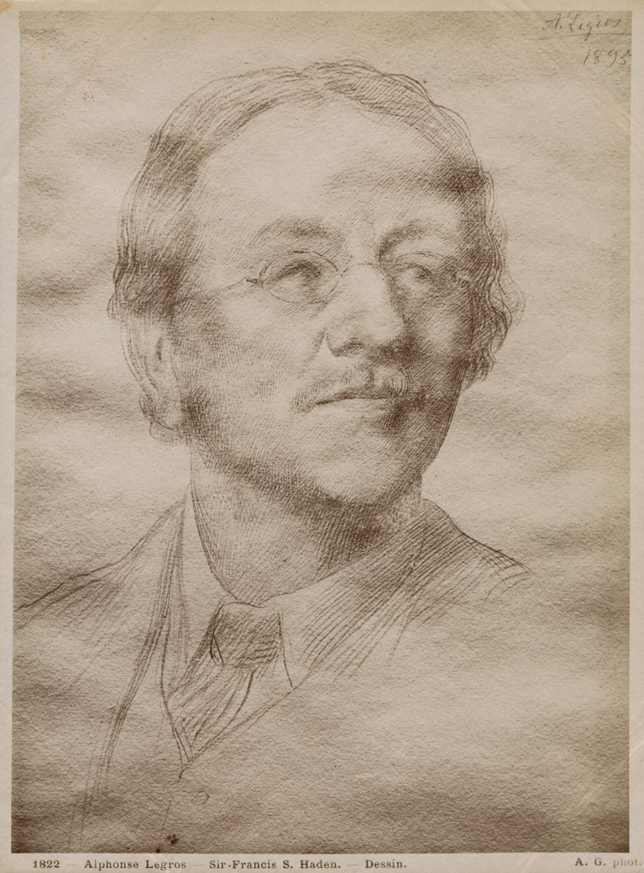 Sir Francis Seymour Haden Junior, 1895 (gullpunkt på papir) (se også 414598) av Alphonse Legros