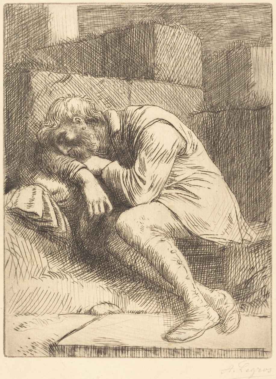 Sovende tigger av Alphonse Legros