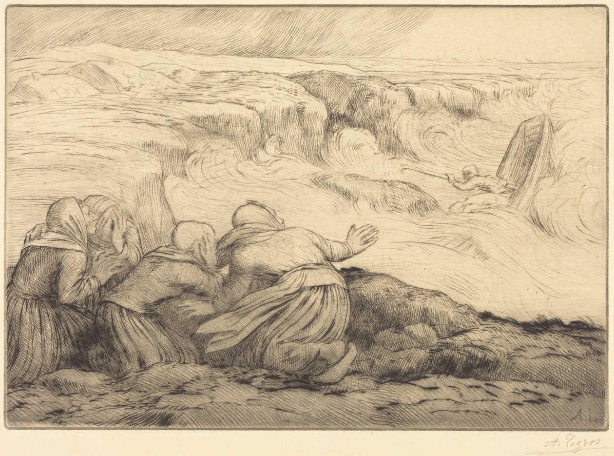 Liten båt i fare (Barque en peril) av Alphonse Legros