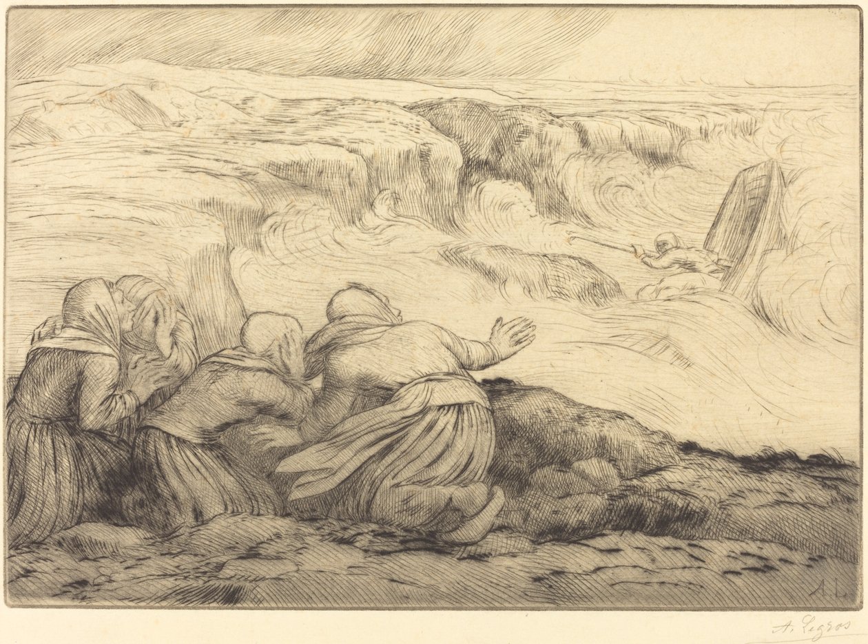 Liten båt i fare Barque en fare. av Alphonse Legros