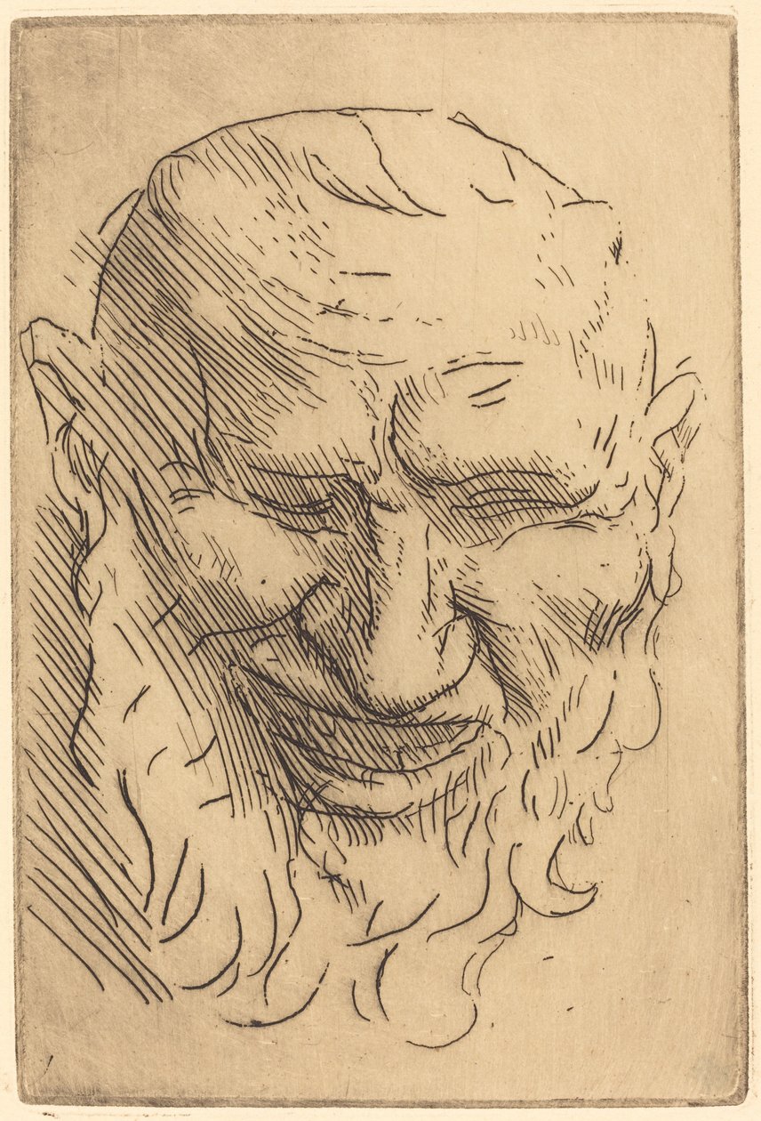 Liten Satyrmaske av Alphonse Legros
