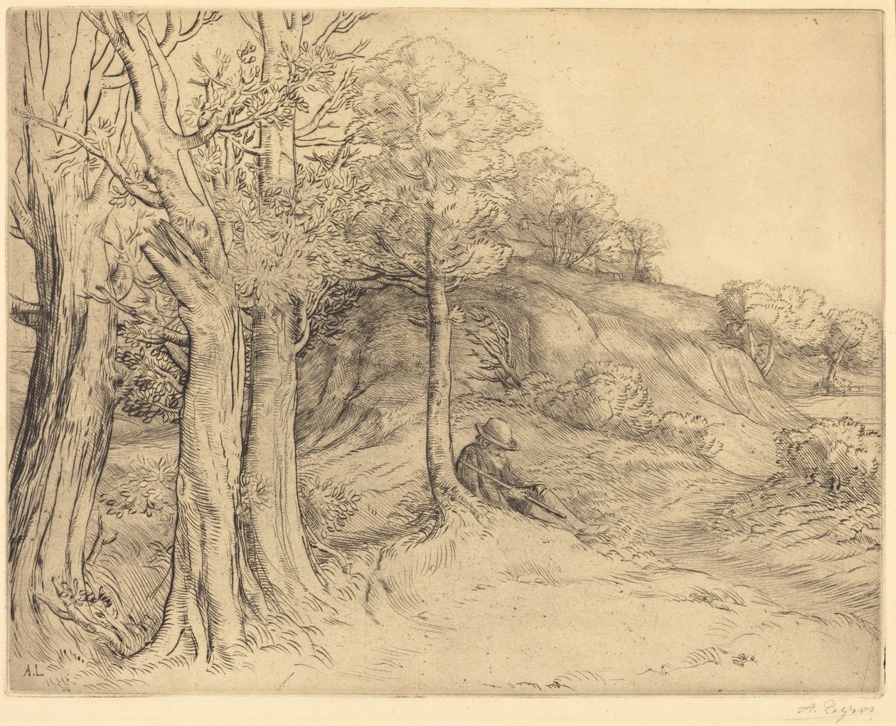 Ensomhet (Landskap) av Alphonse Legros