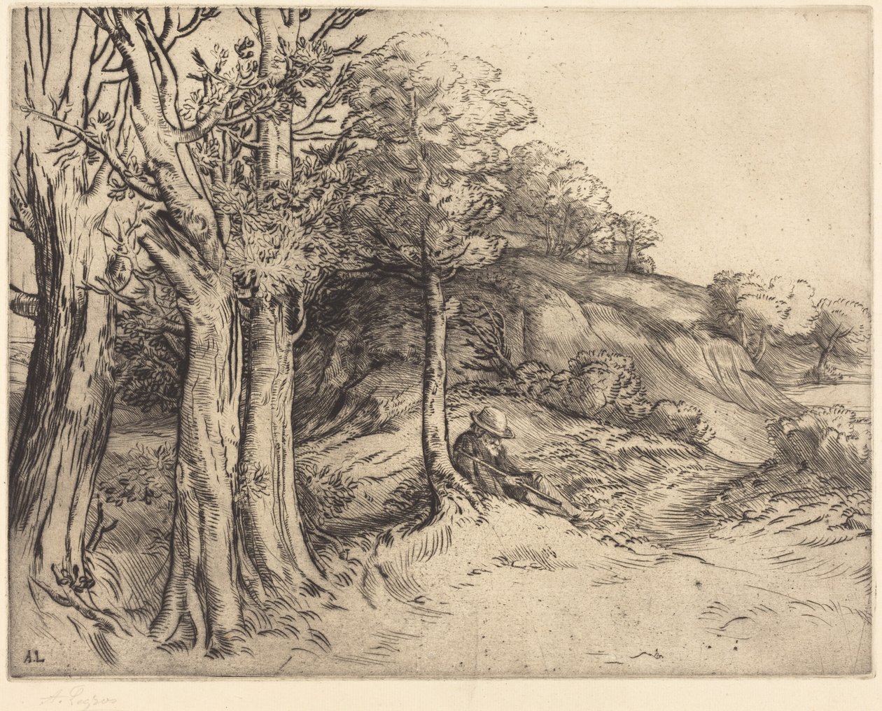 Ensomhet (Landskap) av Alphonse Legros