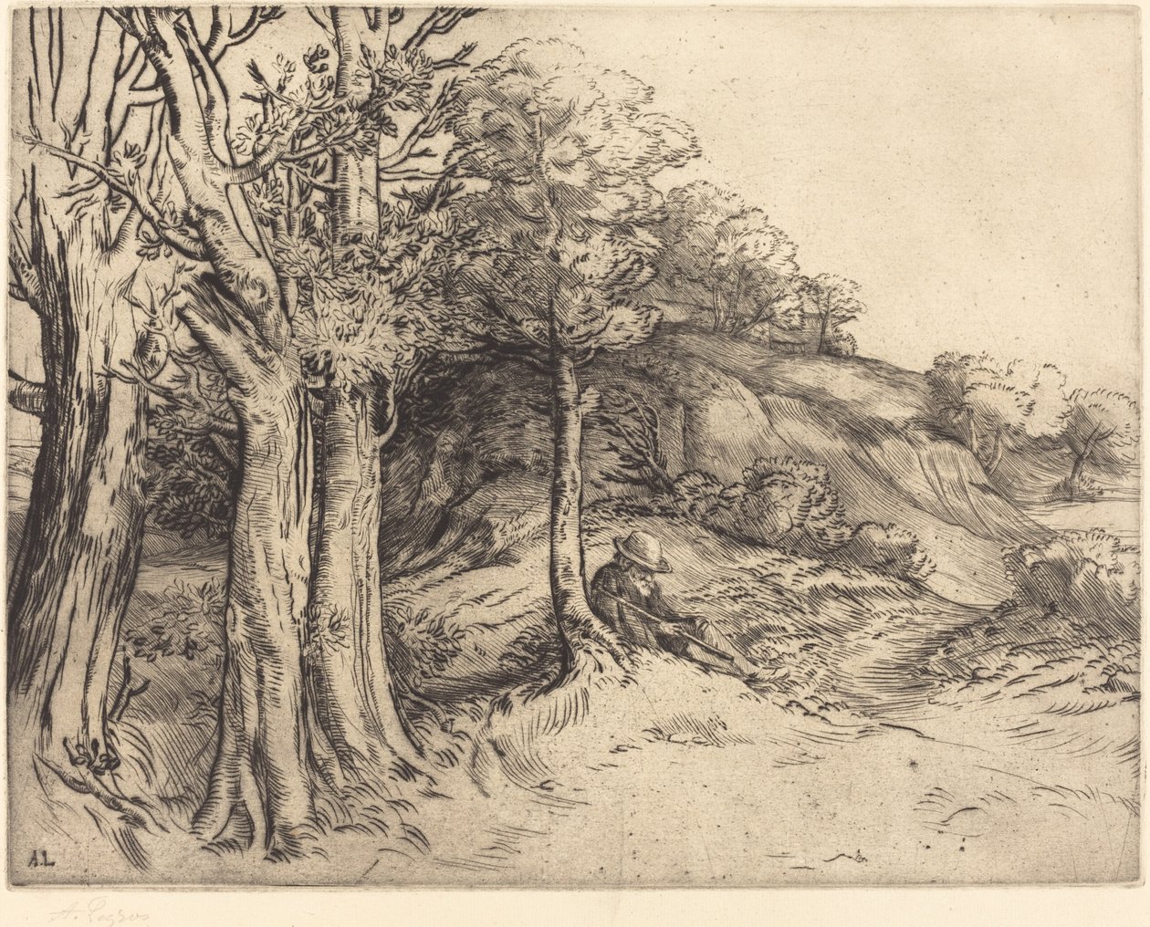 Ensomhet Ensomhet Landskap. av Alphonse Legros