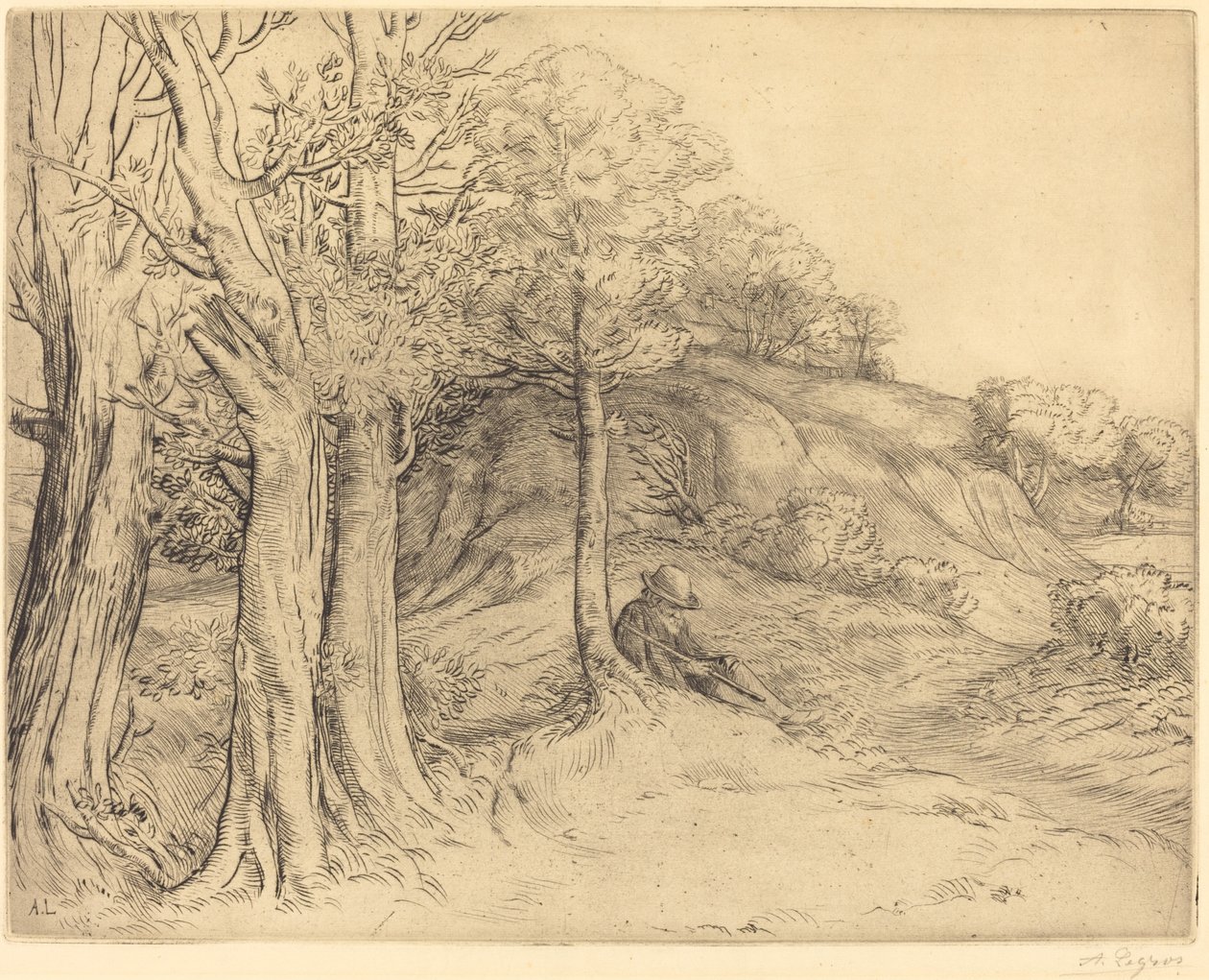 Ensomhet Ensomhet Landskap. av Alphonse Legros