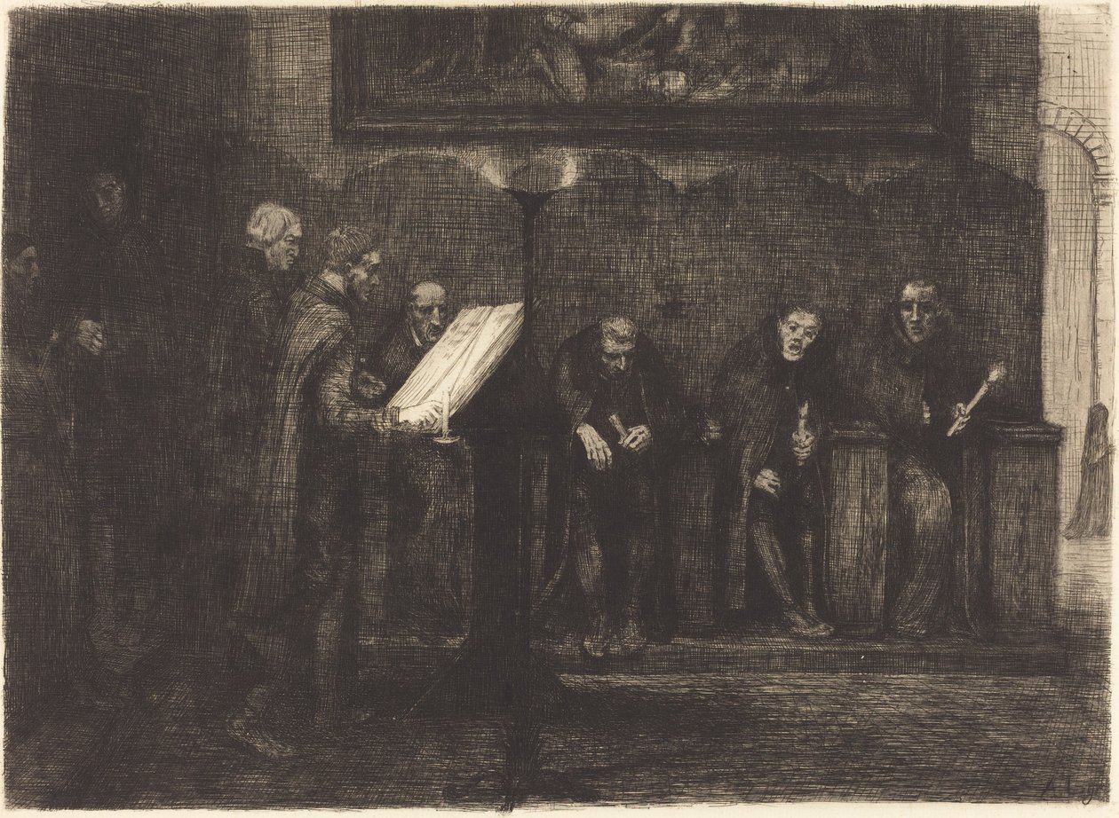 Spanske sangere De spanske sangere, 1865. av Alphonse Legros