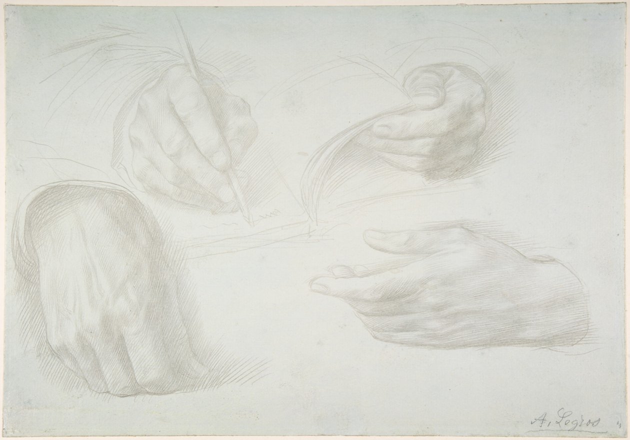 Håndstudier av Alphonse Legros