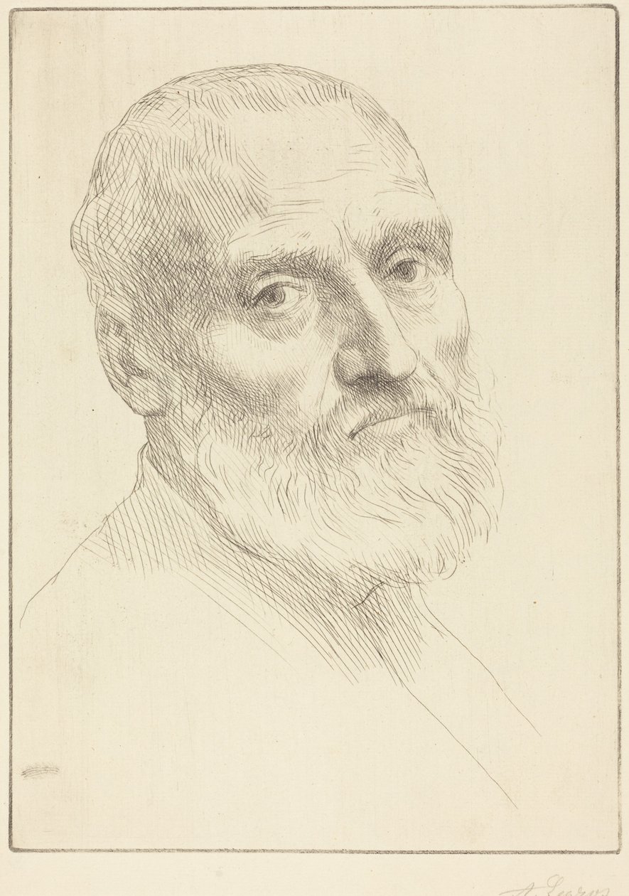 Studie til et mannshode av Alphonse Legros