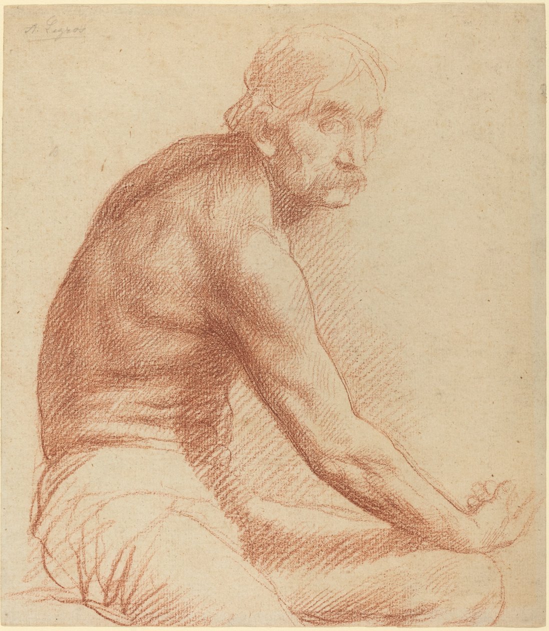 Studie av en greker. av Alphonse Legros