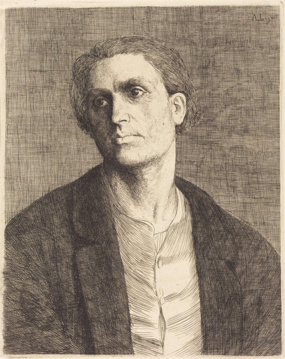 Studie av et mannshode (Etude de tete d’homme) av Alphonse Legros