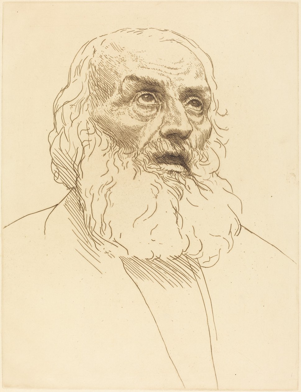 Studie av en gammel mann (Etude de vieillard) av Alphonse Legros