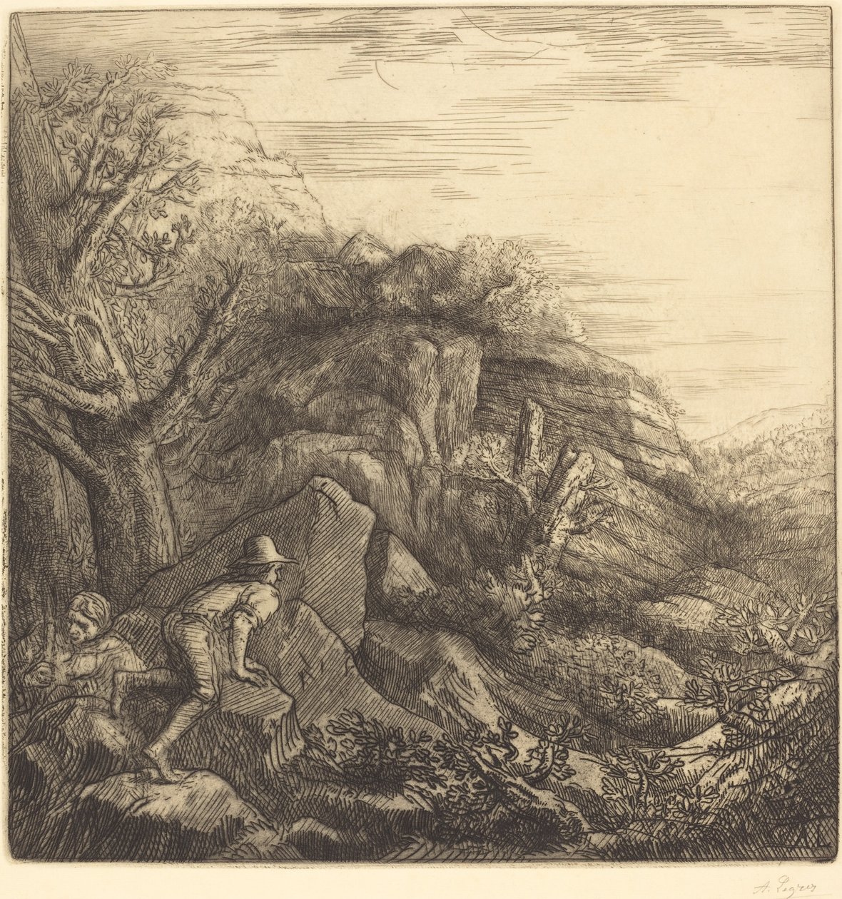 Soloppgang En soloppgang. av Alphonse Legros
