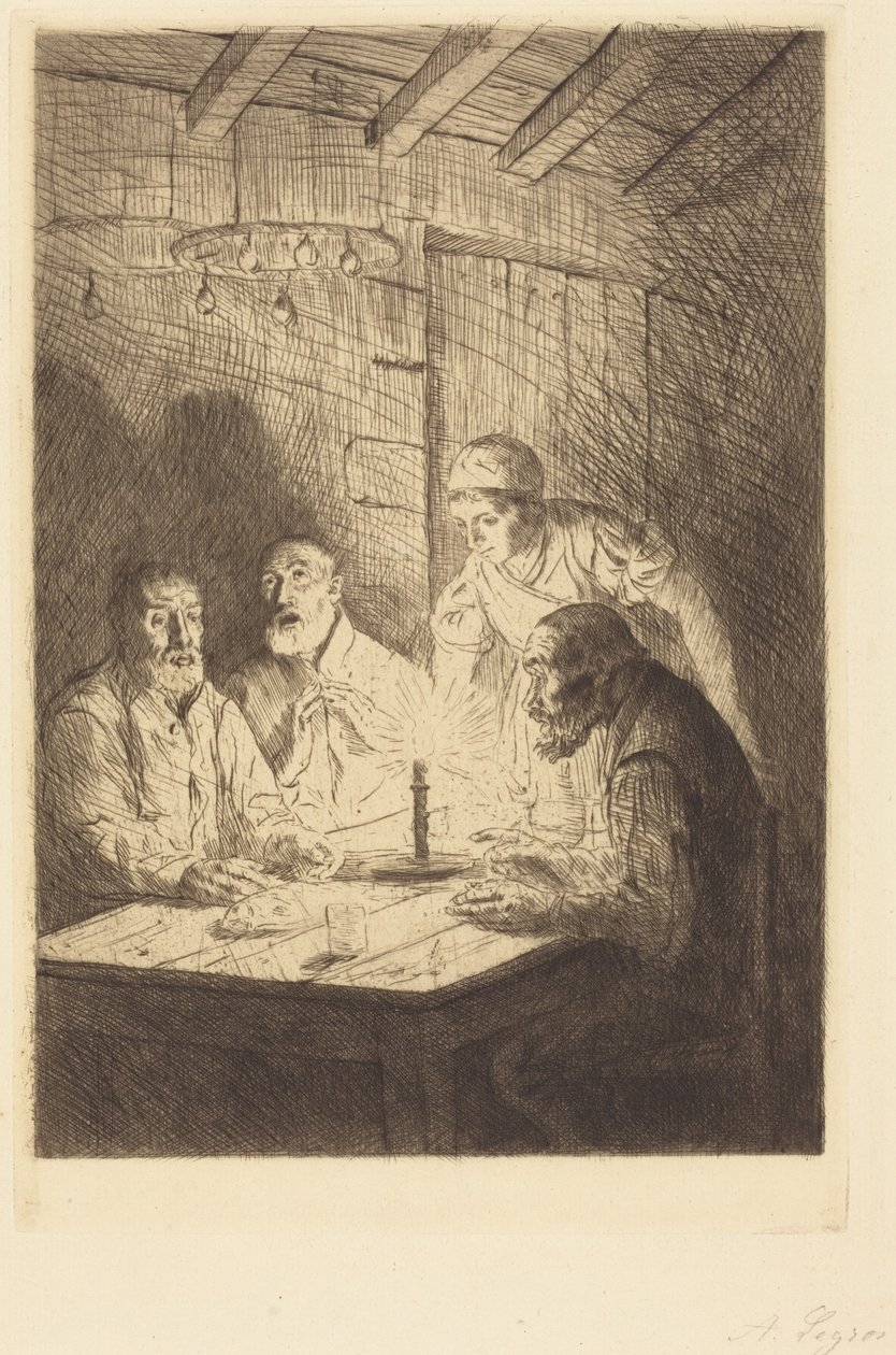 De fattiges kveldsmåltid av Alphonse Legros
