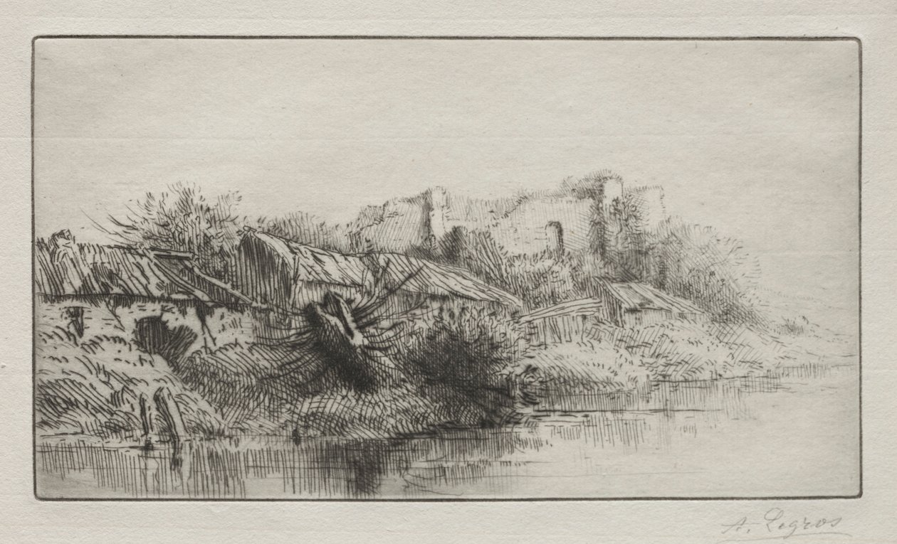 Den forlatte landsbyen. av Alphonse Legros