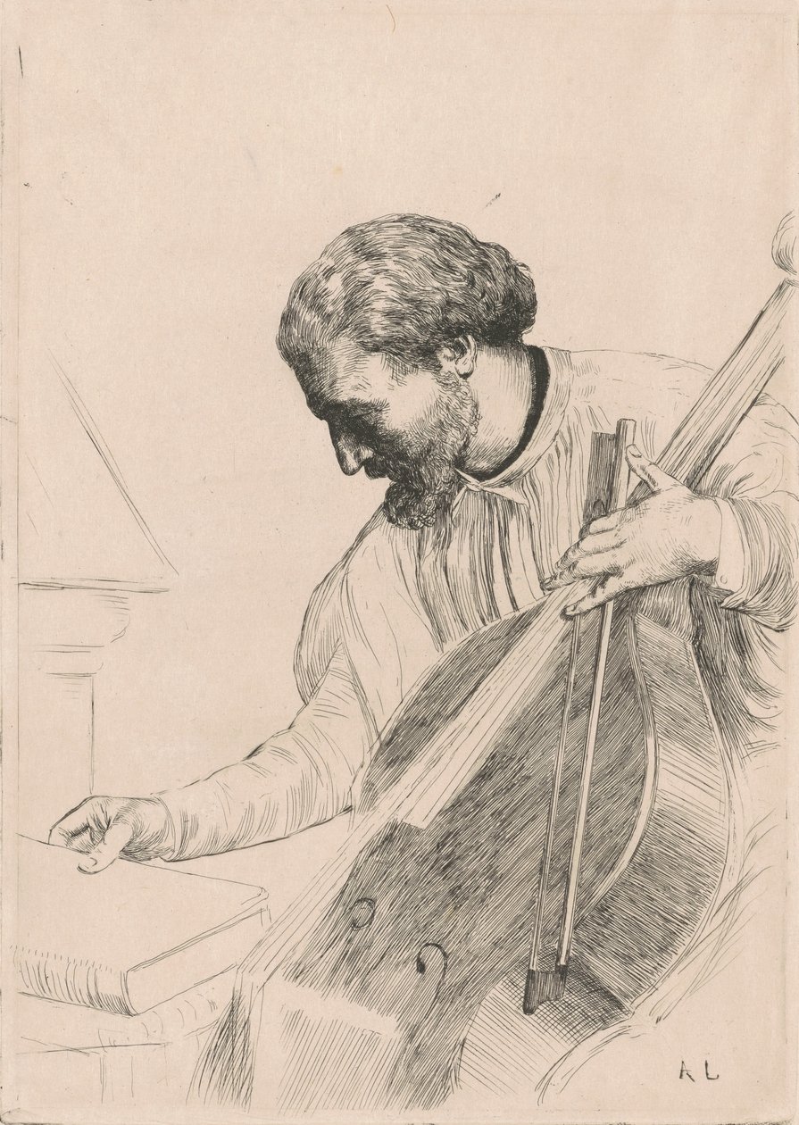 Kontrabassisten av Alphonse Legros