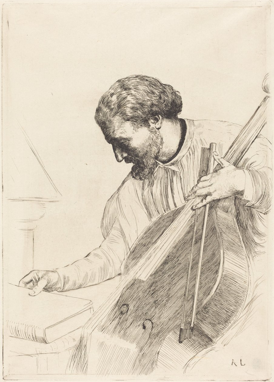 Kontrabassisten av Alphonse Legros