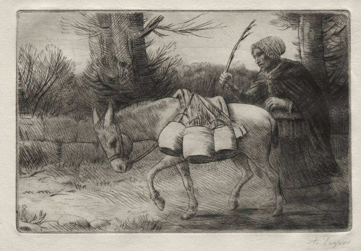 The Dairymaid of Boulogne tredje tallerken. av Alphonse Legros