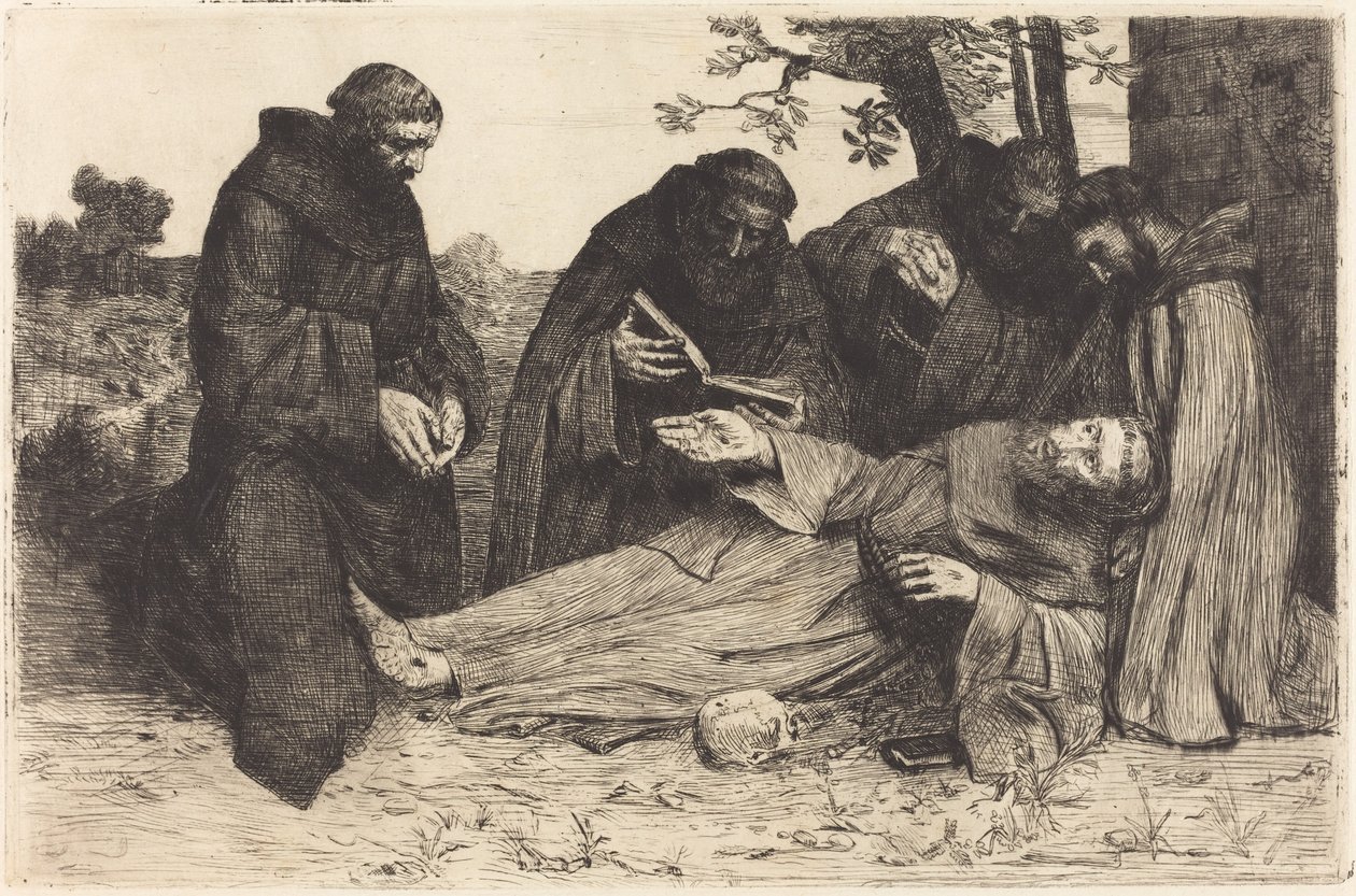 Døden til Saint Francis La mort de St. Francois. av Alphonse Legros