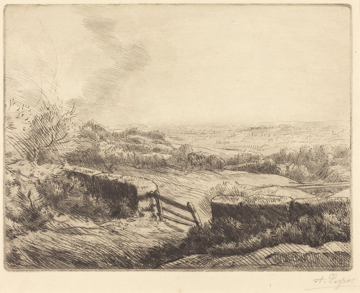 The Gate (Inngangen til åkeren) av Alphonse Legros