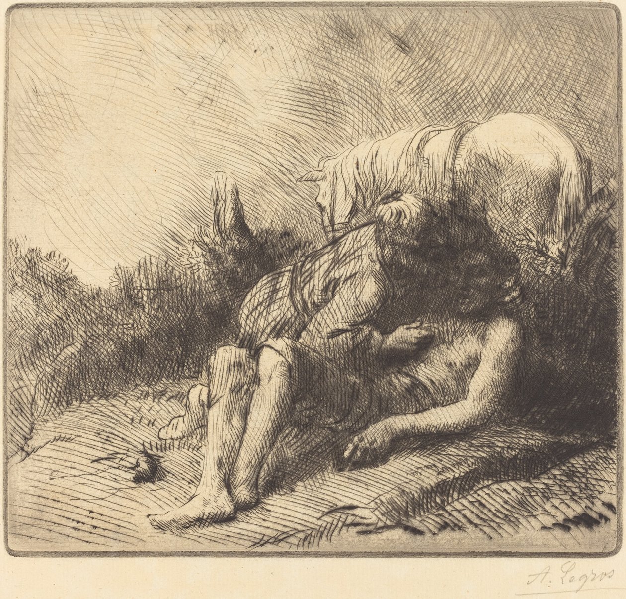 Den barmhjertige samaritan av Alphonse Legros
